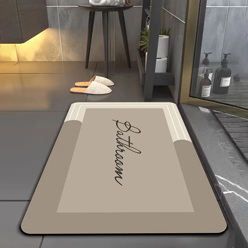 VIKAMA minimalist bathroom diatomaceous earth carpet quick suction anti slip shower room dry area entrance floor mat