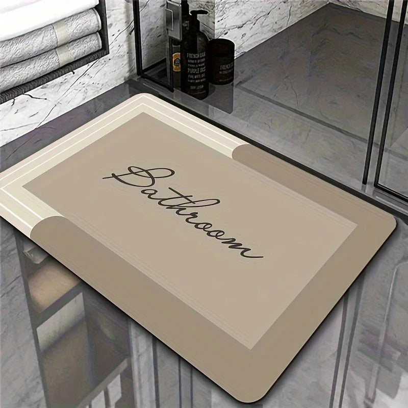 VIKAMA minimalist bathroom diatomaceous earth carpet quick suction anti slip shower room dry area entrance floor mat