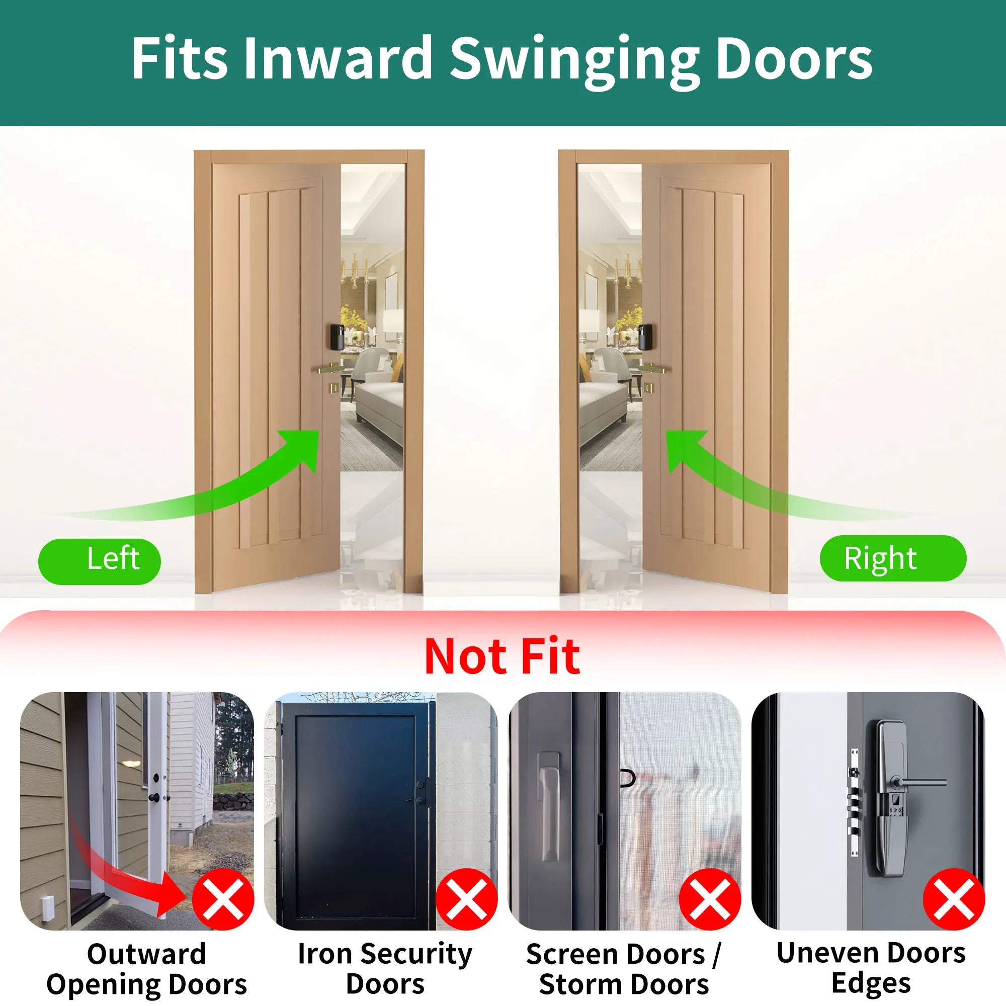 SPORTLINK Blink Doorbell 1st 2nd Gen Mount Anti-Theft Hidden Screw No Drill Installation Soft Rubber Anti-Scratch Door Bracket
